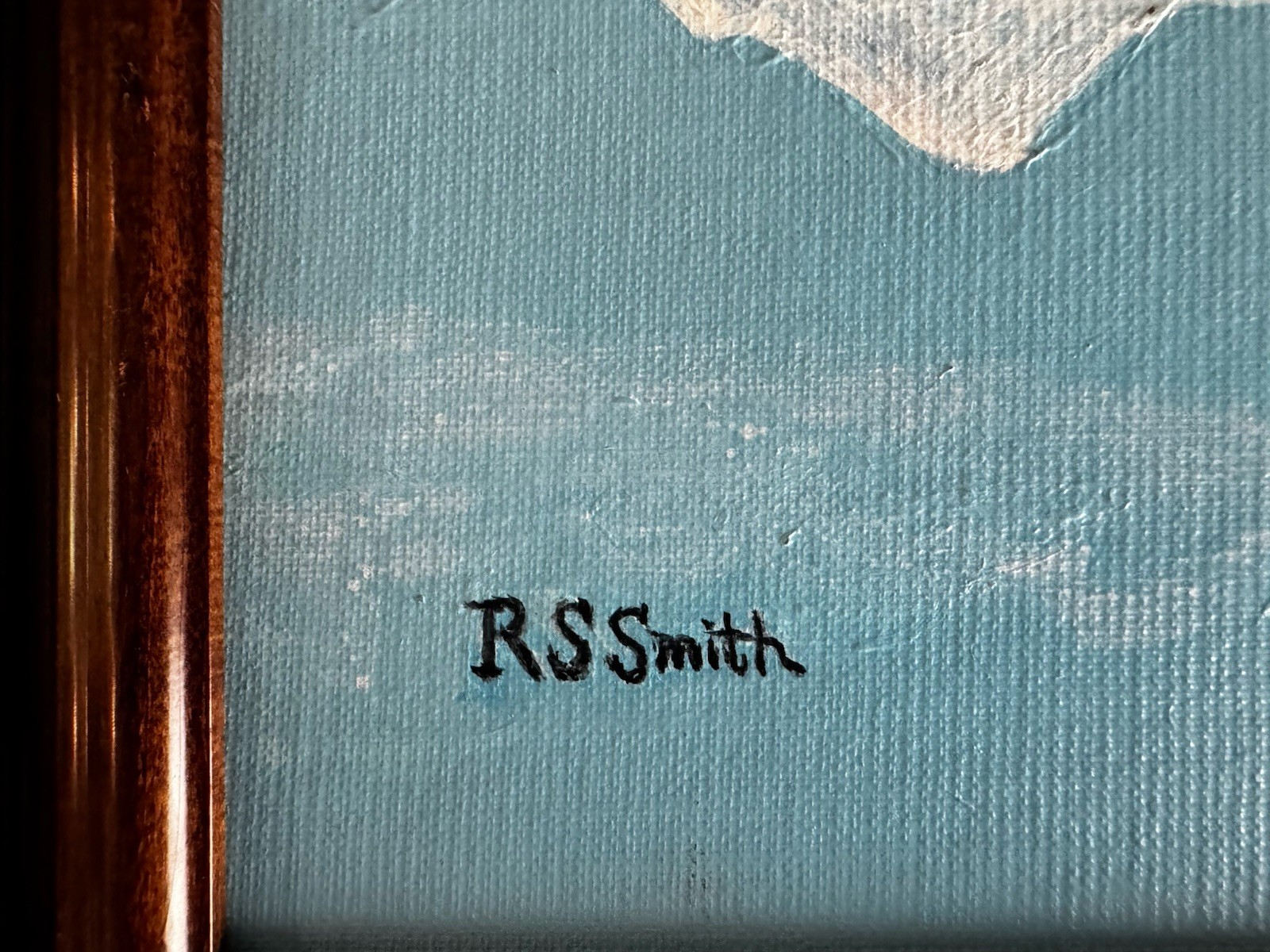 RS Smith Idaho Art Painting Original Mountain Lake Reflection 15×19 Framed VTG