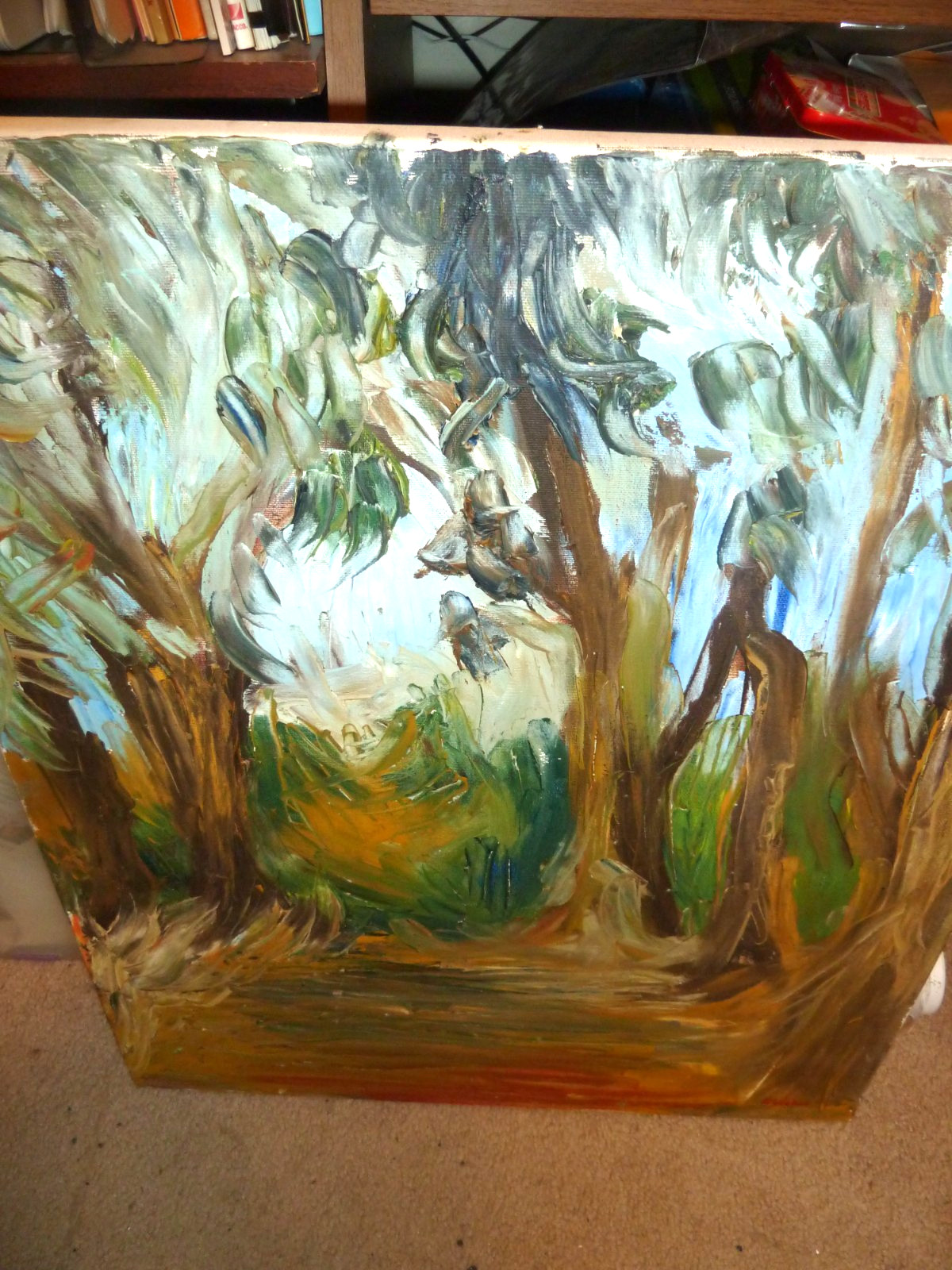 Original German Expressionist Oil Painting by Kurt Weber (c.1950’s)