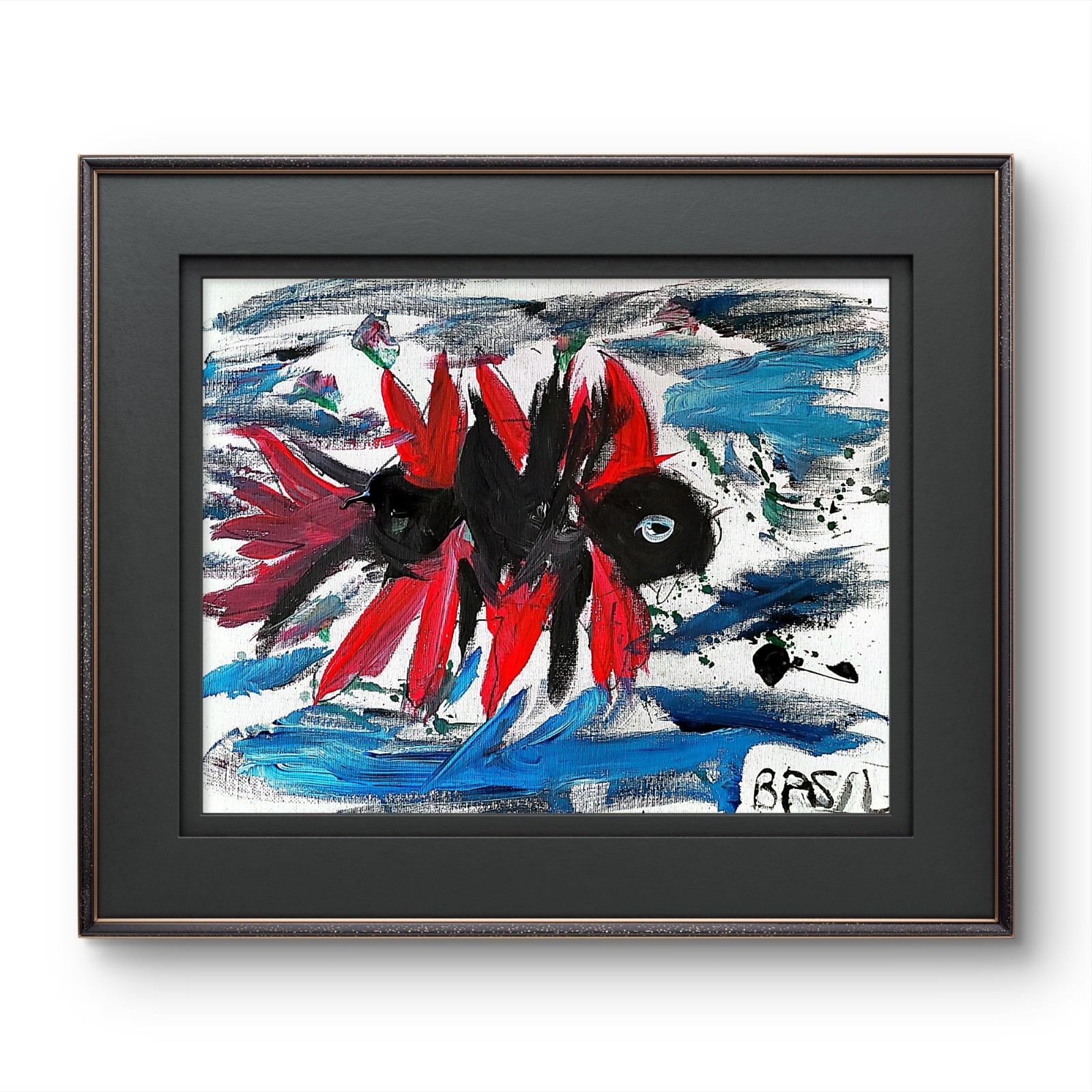 Angel Fish Contemporary Expressionist Original Painting