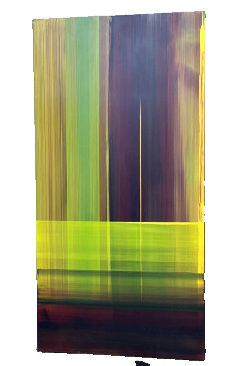 Abstract painting 200×100 cm informel acrylic art academy Düsseldorf near Hüppi