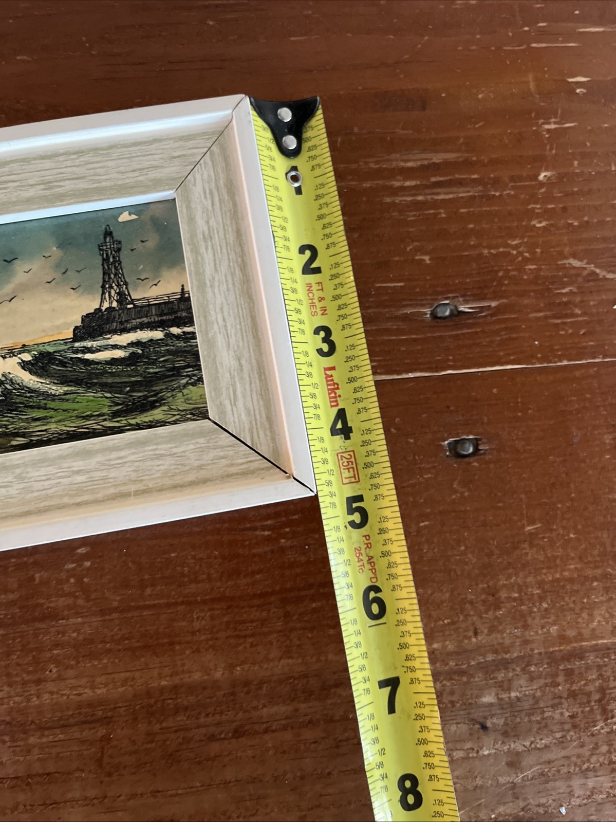 Vintage Framed Oil? Acrylic? on board Painting Miniature 4”x 8″ Sailboats Ocean