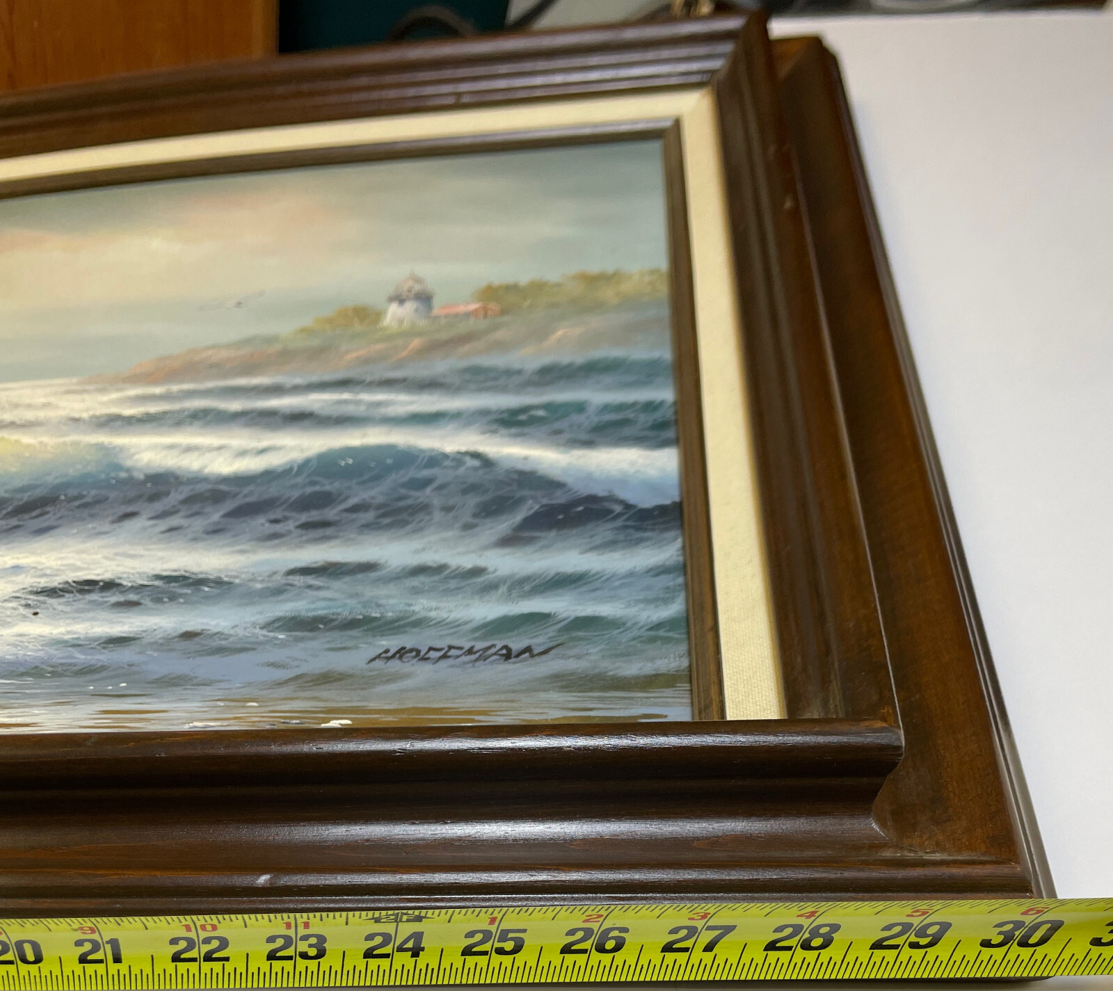 Ocean and Lighthouse Painting by Hoffman