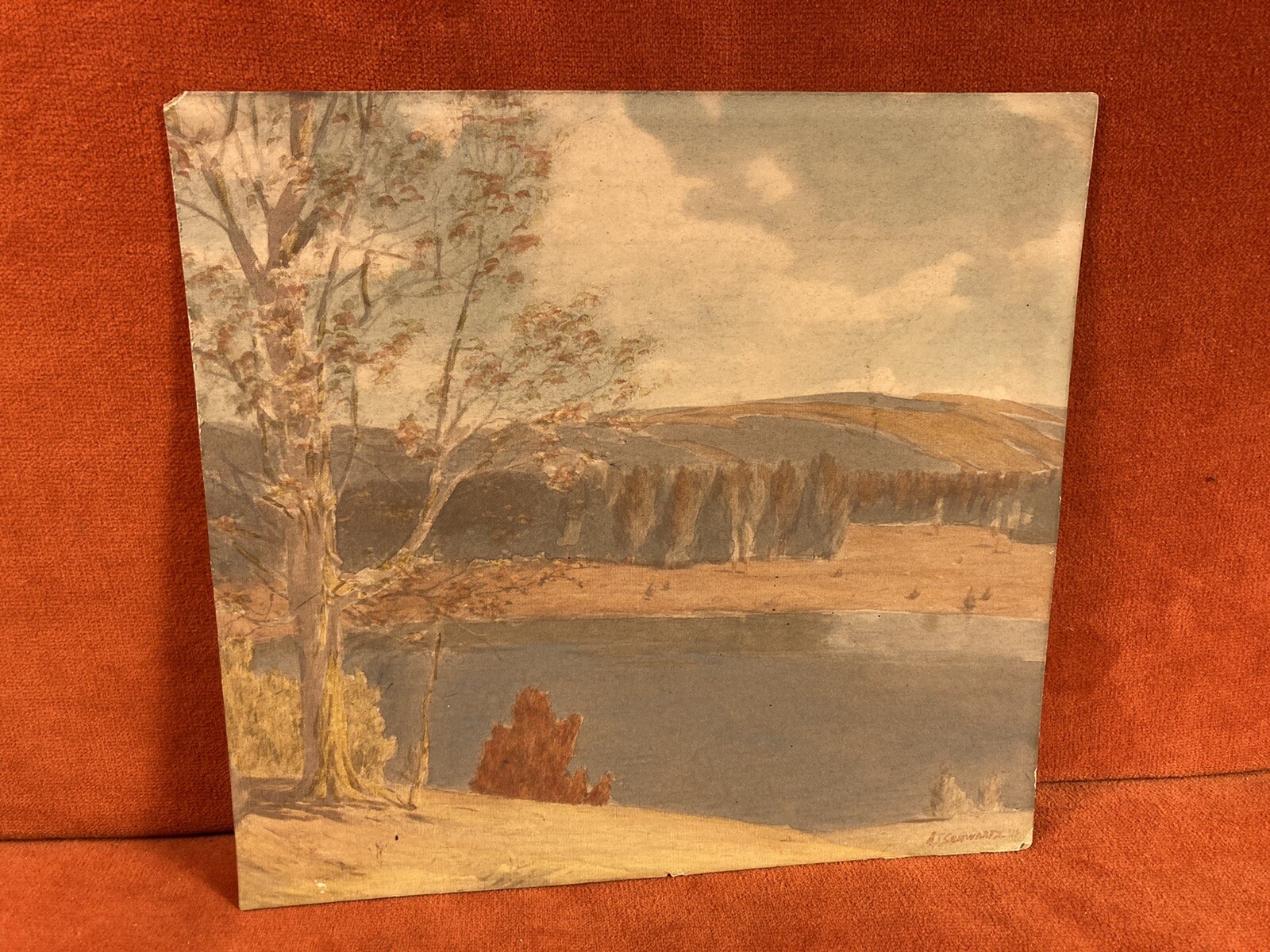 Andrew Thomas Schwartz Watercolor Landscape