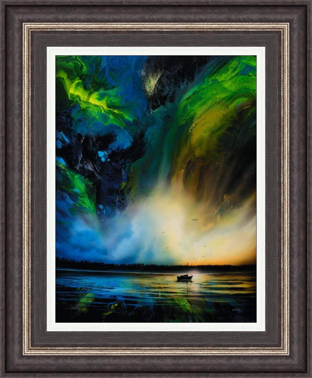 NEW ASHTON HOWARD «Golden Hour» on Giclee on Canvas Hand-Embellished Signed-COA