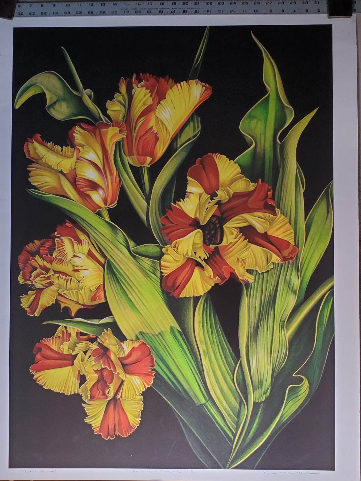 Katinka Matson «The Kiss in Redal Gold» Original ARTIST PROOF 41″ x 31″