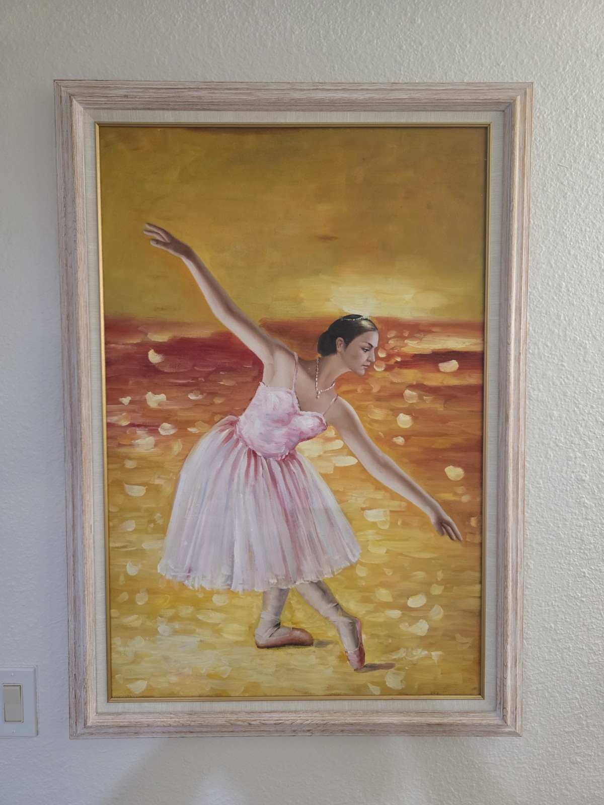 Ballerina Girl Dancing Oil Painting Canvas 24×36 Artwork