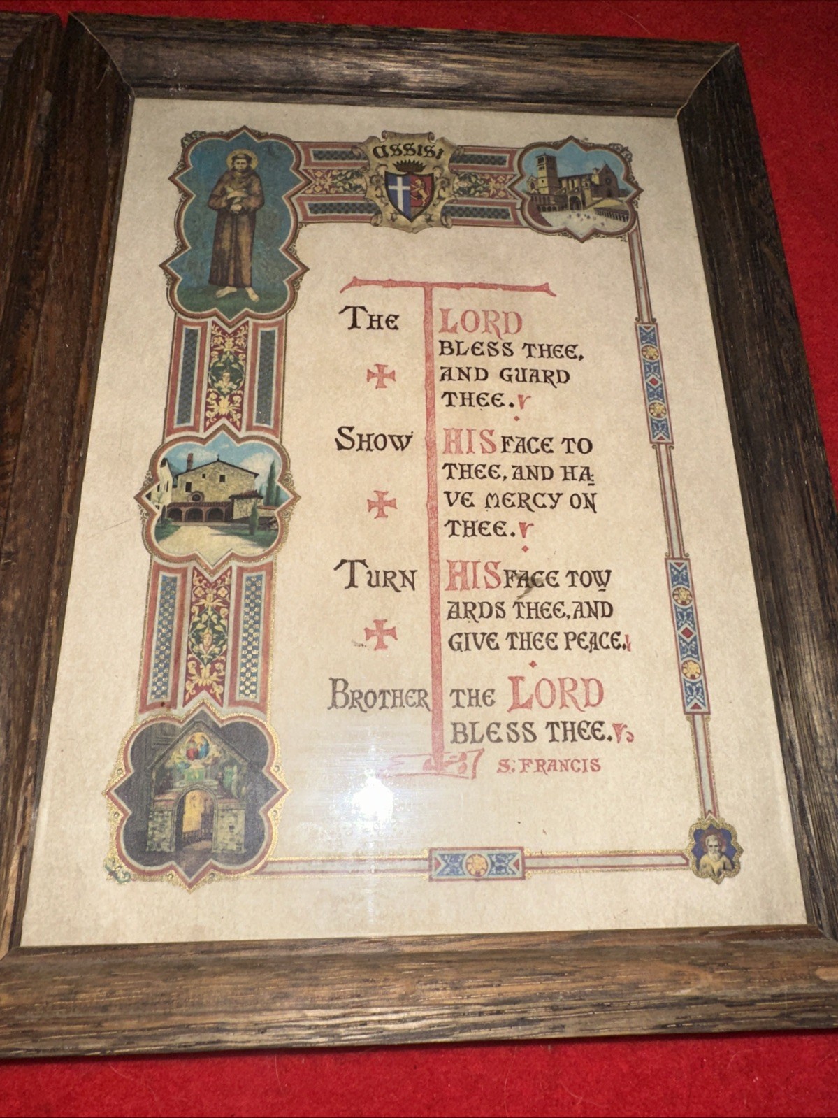 Landscape Religious Art with Doves & blessings of Saint Patrick’s prayer Framed￼