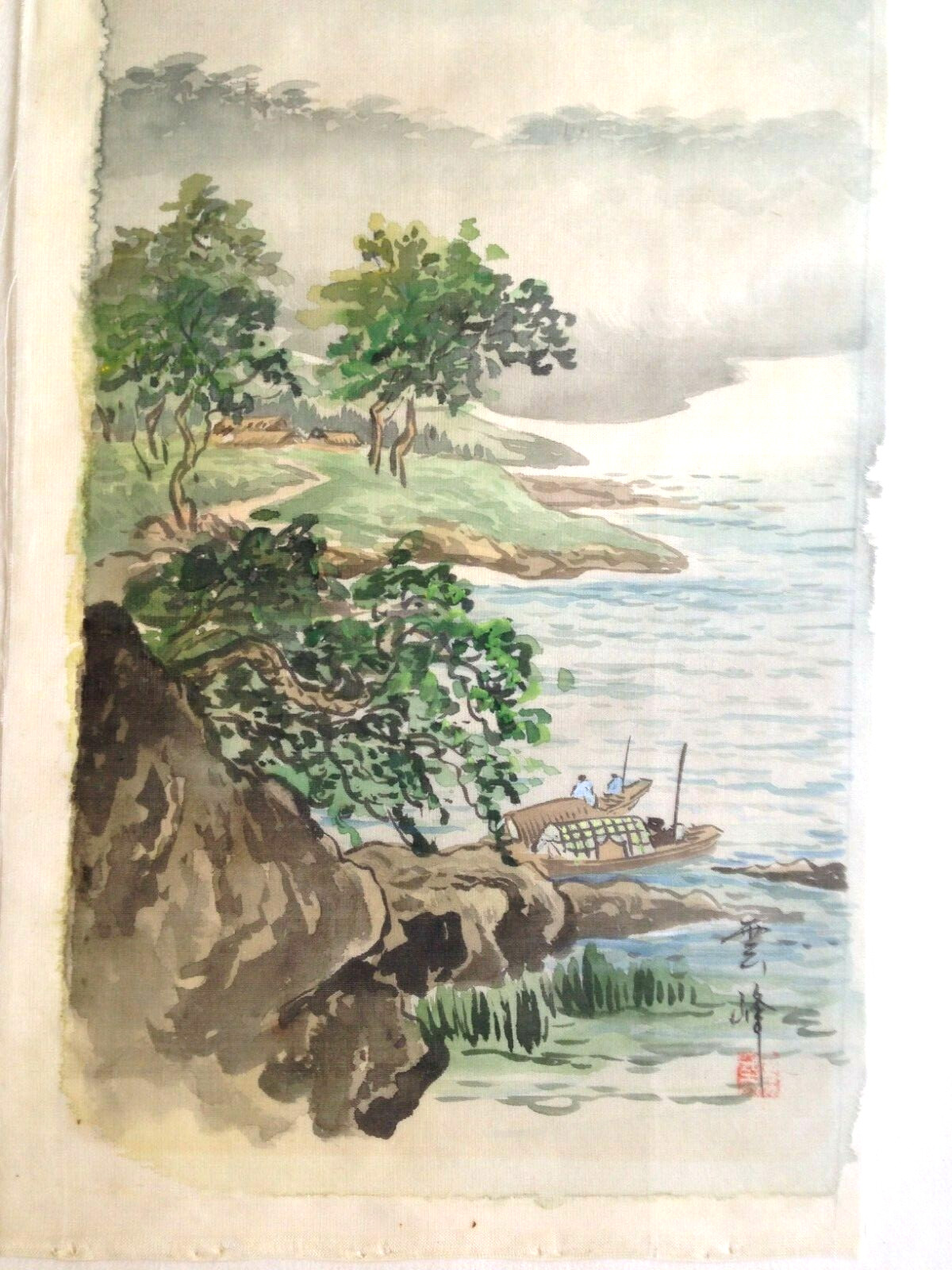 Beautiful Painting Original Antique Asian Chinese Watercolor on Silk 7-18