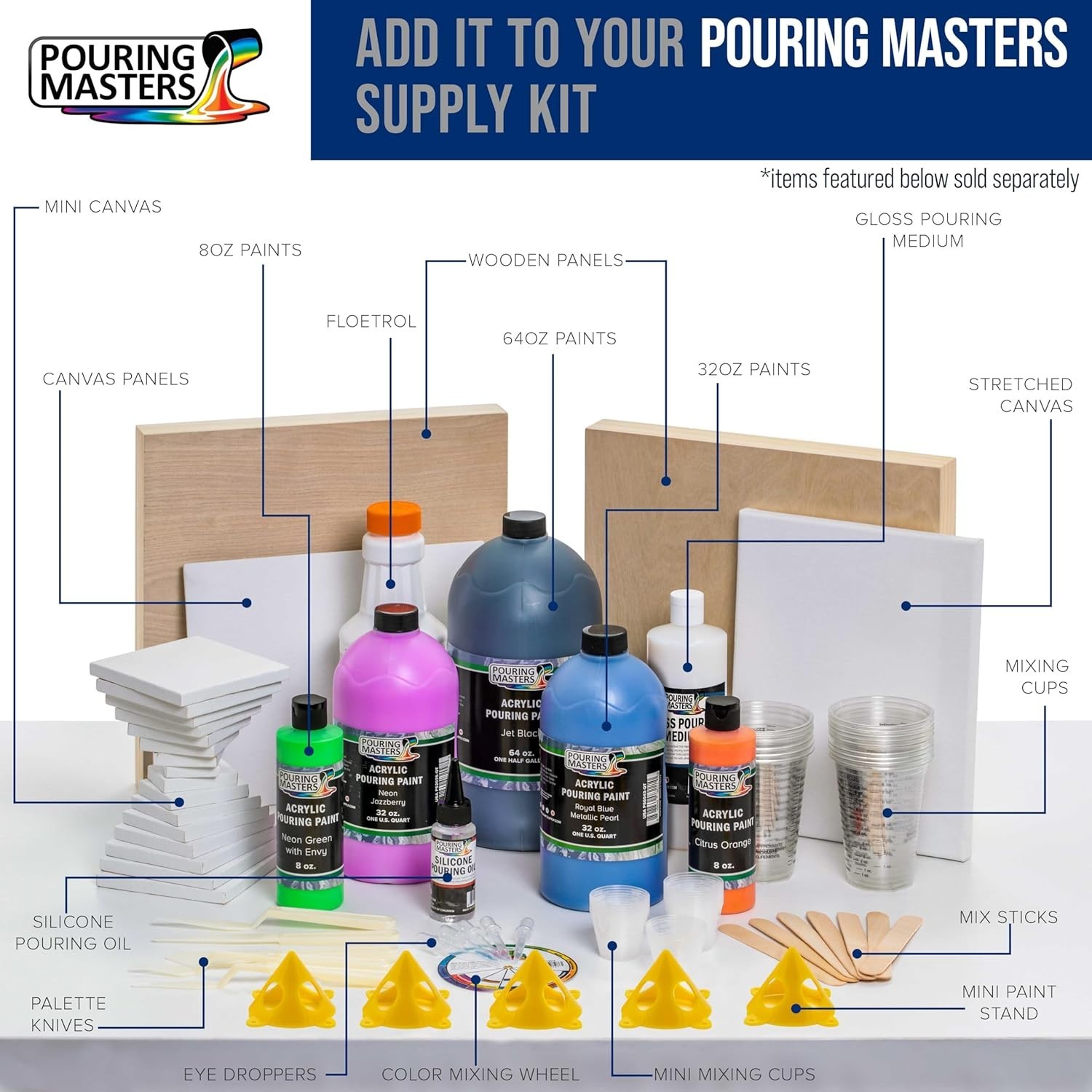 16oz Acrylic Pouring Medium – Enhances Flow, Prevents Cracking & Perfects Colors
