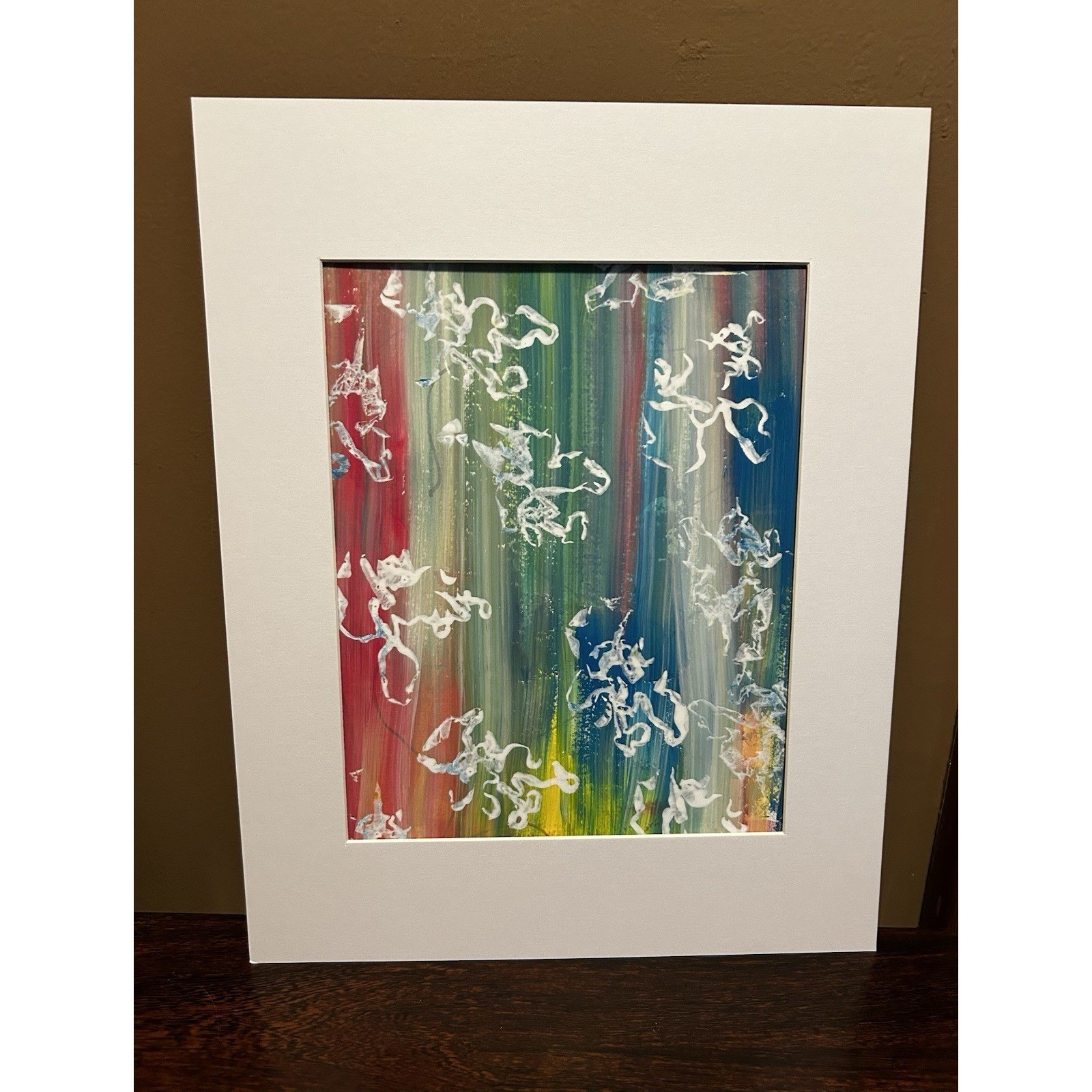 Original 11X14 Abstract Expressionism Wall Art PAPER Titled Colorful Illusions