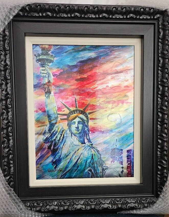 Original DANIEL WALL «The Light Is Always On» Mixed Media on Metal Signed-COA