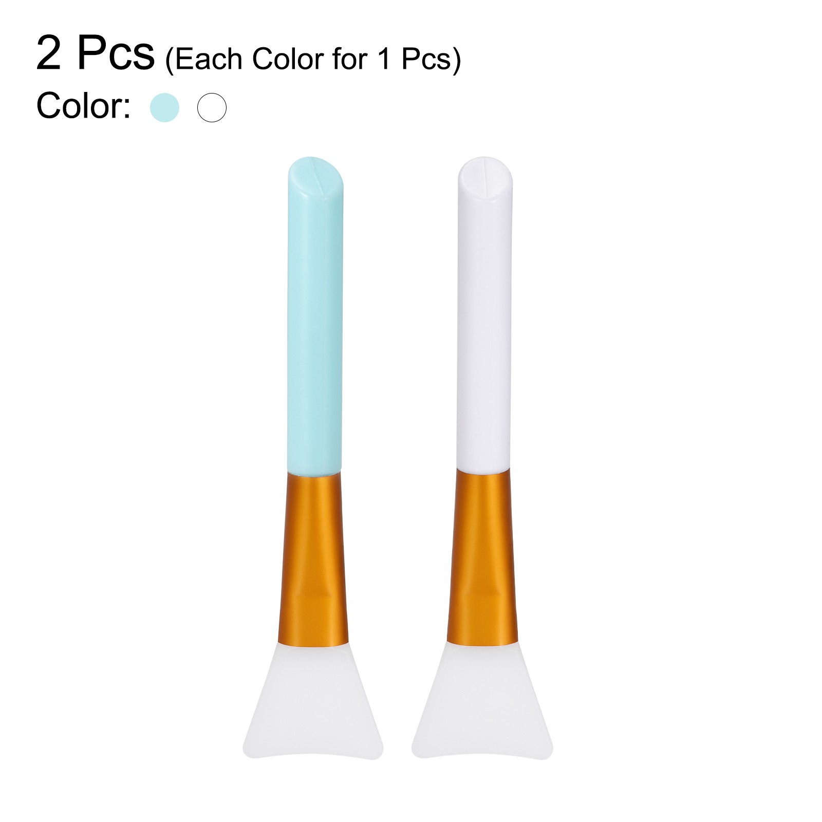 Silicone Epoxy Brushes White, Blue Applicator DIY Brush, Pack of 2