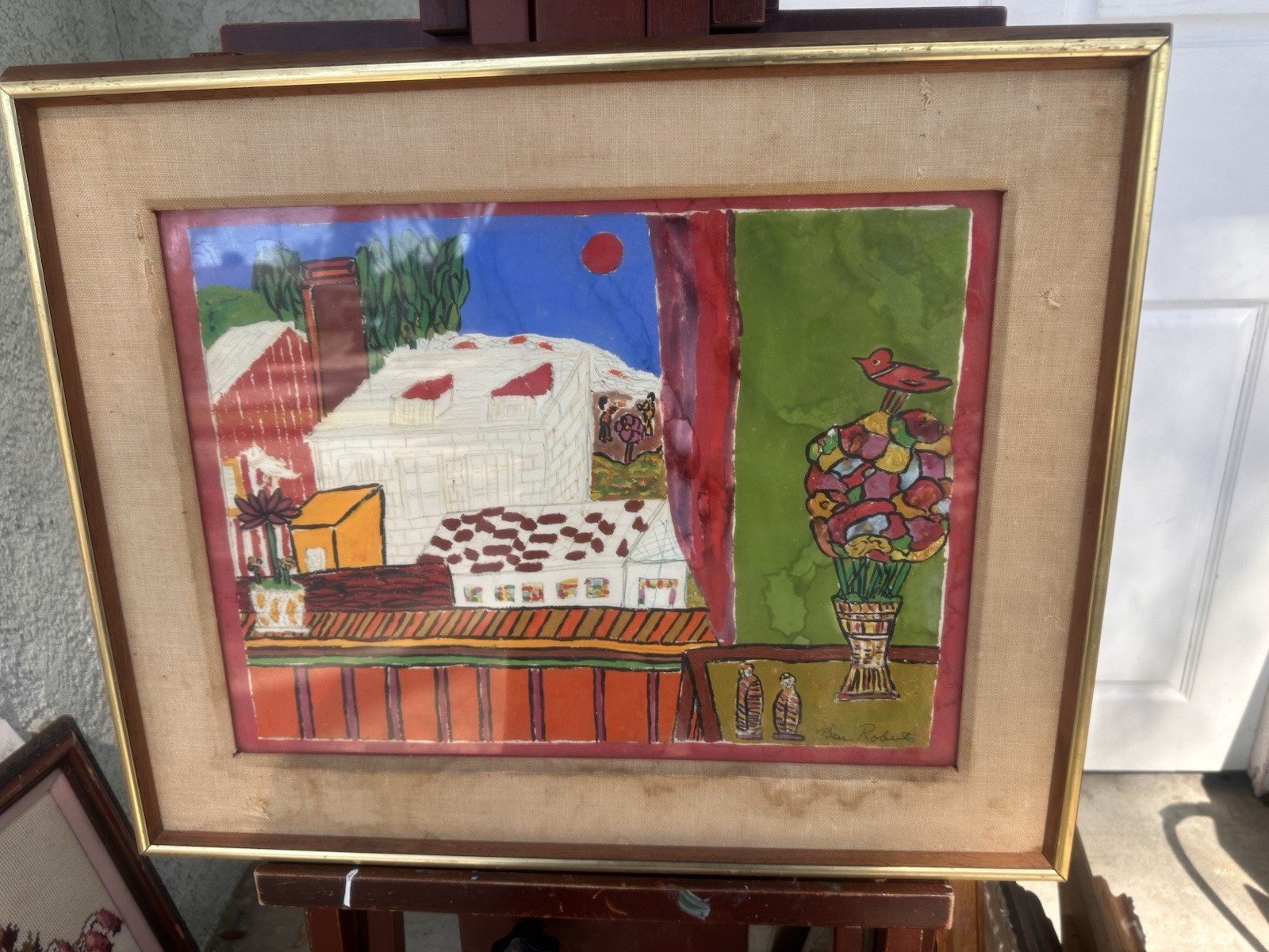Ben Roberts Postwar & Contemporary Artist Gauche Line Pencil Cityscape View READ