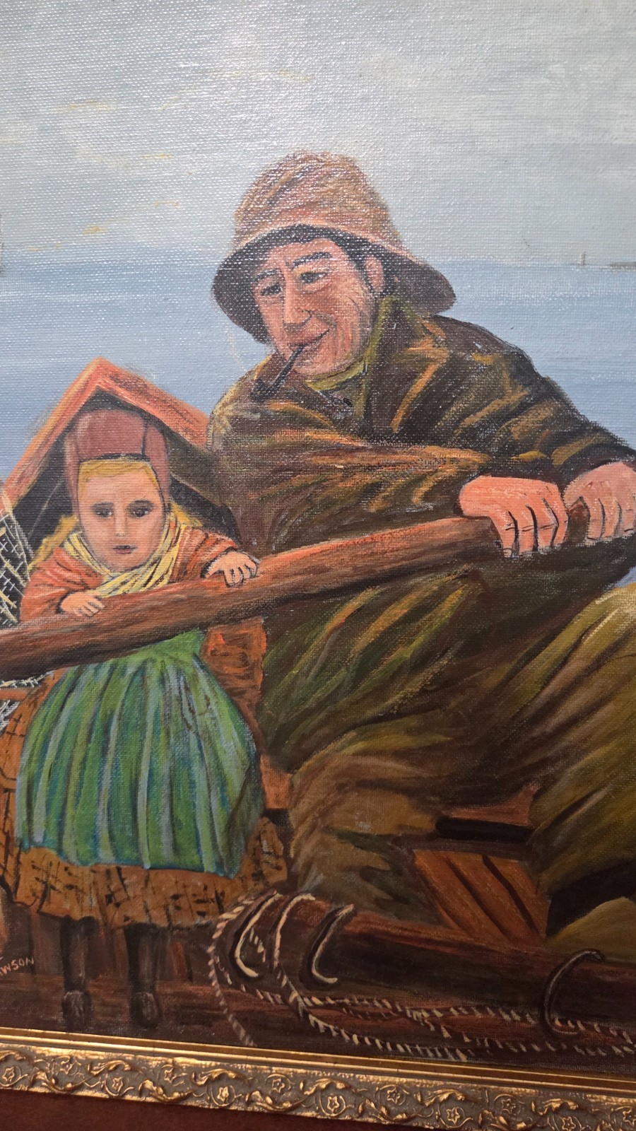 Oil on Canvas reproduction by Dee Clawson of 1881 «A Helping Hand» by E Renouf