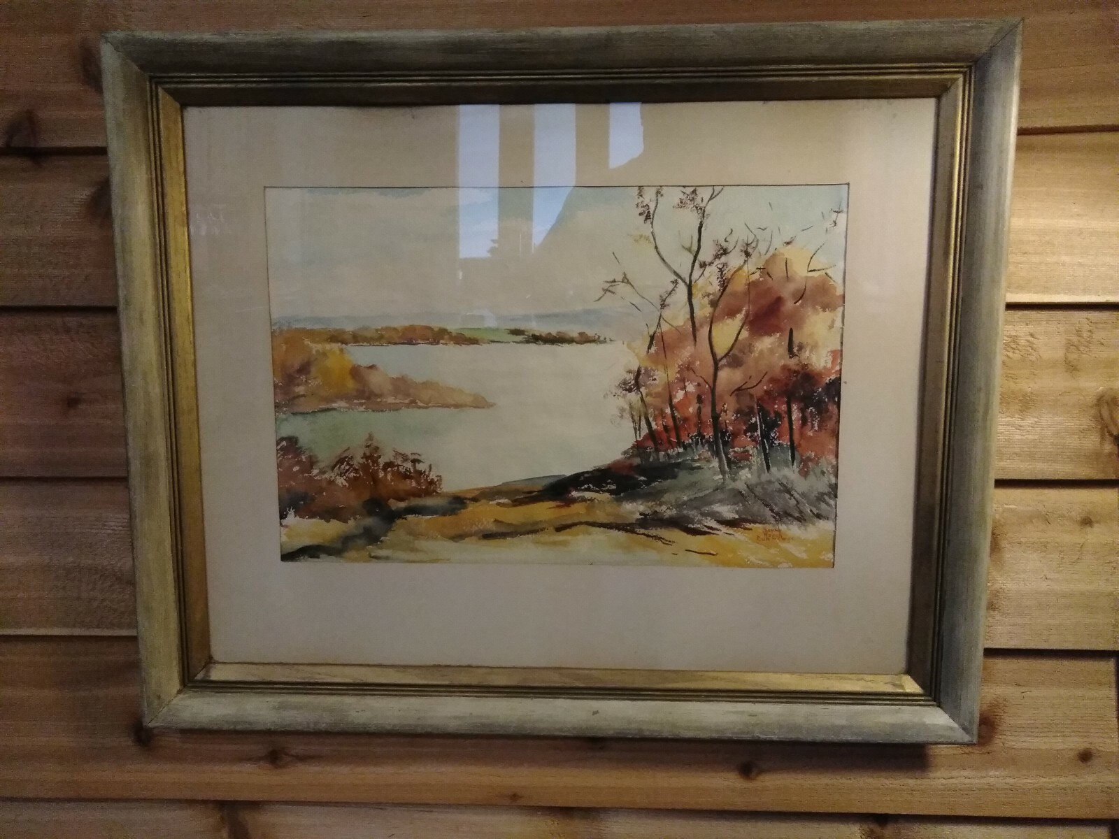 Sarah Rouch Cummings Watercolor Original Frame Measures: 32″ X 26″