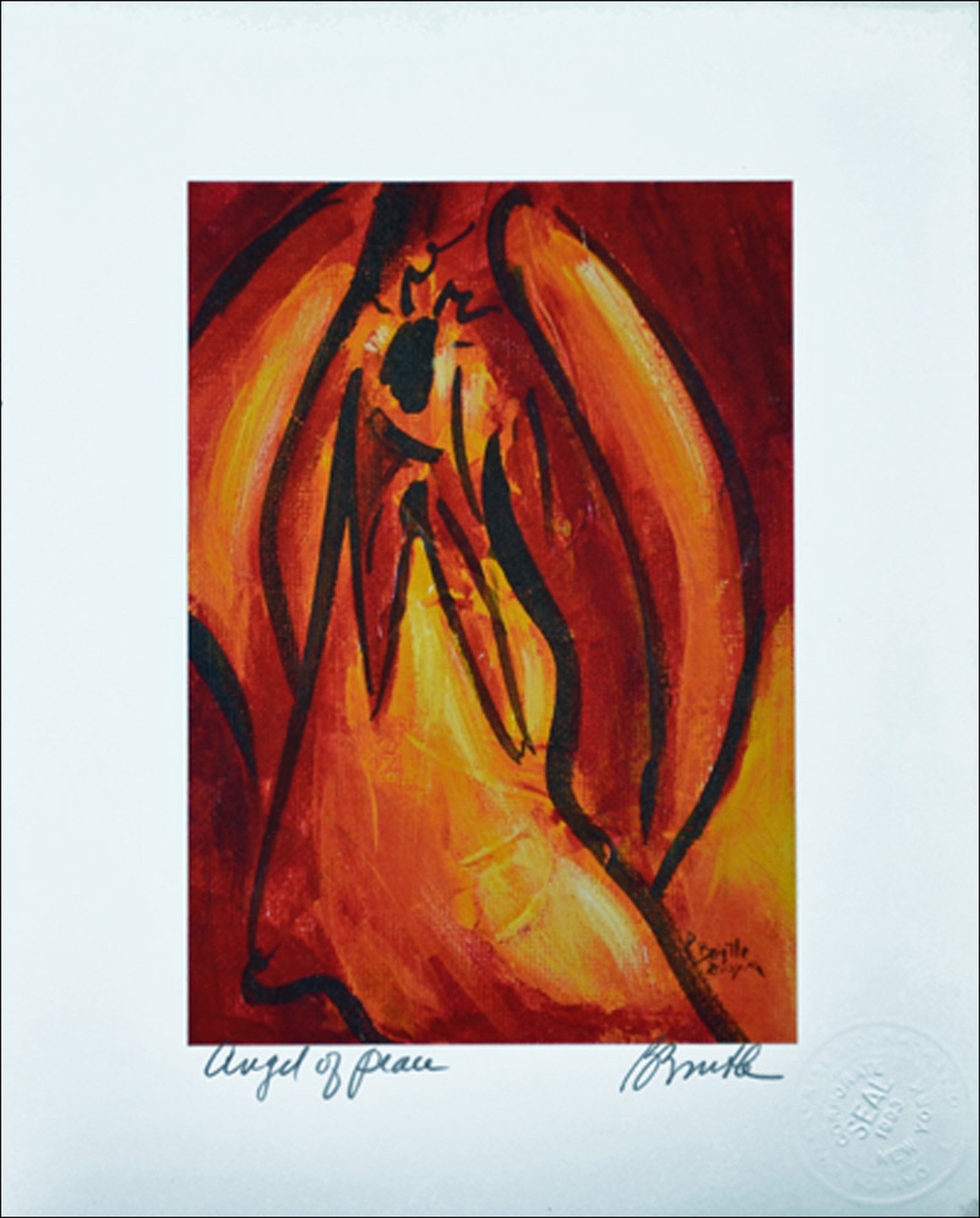 Haitian Art – Angel of Peace by Patricia Brintle 8×10 in. giclee on paper