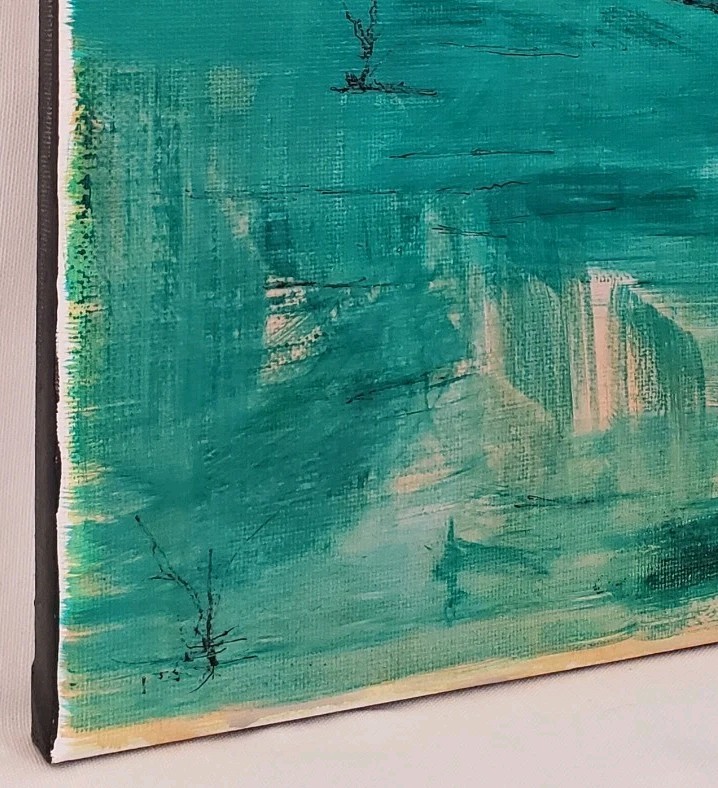 No.682 Original Abstract Minimal Landscape Painting By K.A.Davis