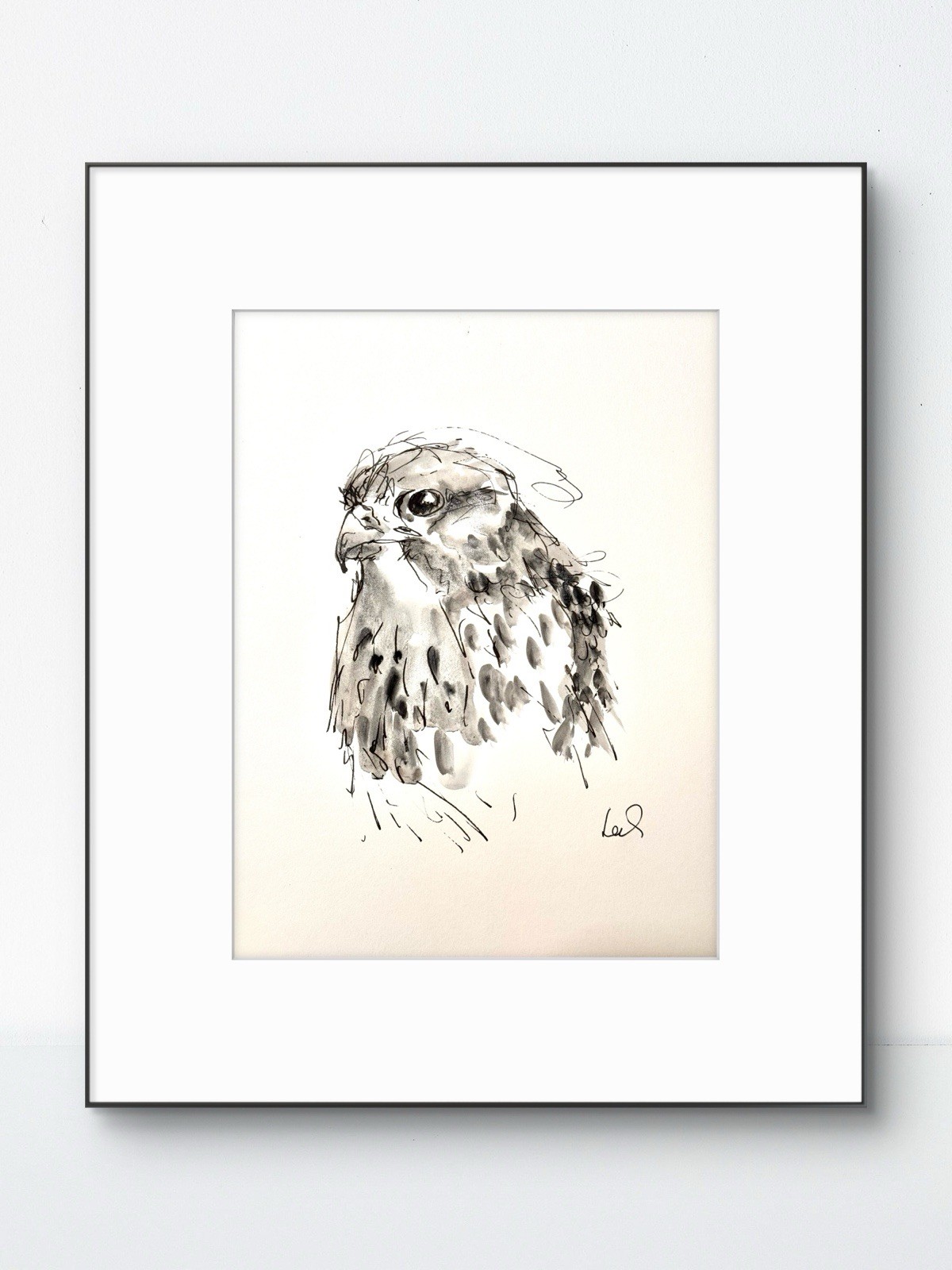 Original Abstract Expressionism 9×12 Owl Birds Handmade Signed Fine Art 18