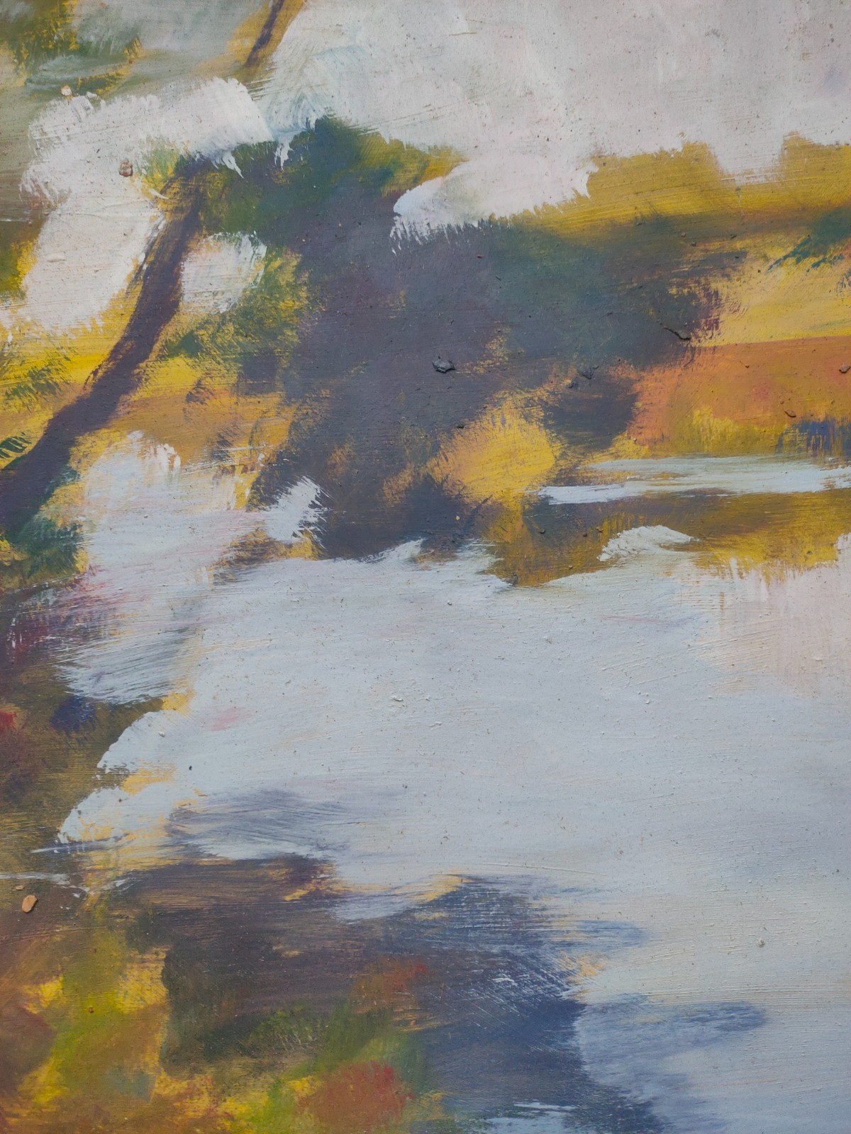 Study for a painting, Summer Landscape, oil on cardboard.