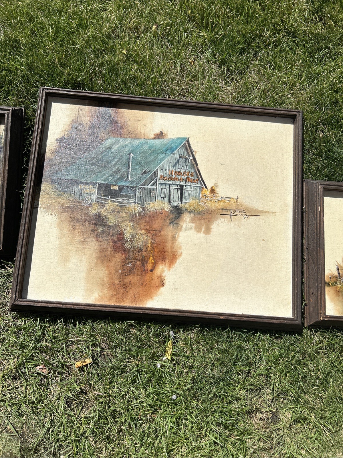 VINTAGE 3 PAINTINGS KEITH WINTERHAWK ADAMS BEAUTIFUL