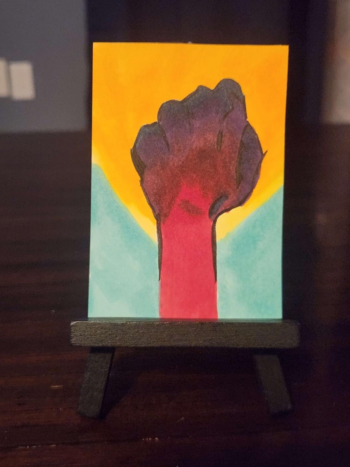 aceo original art card titled Boom!