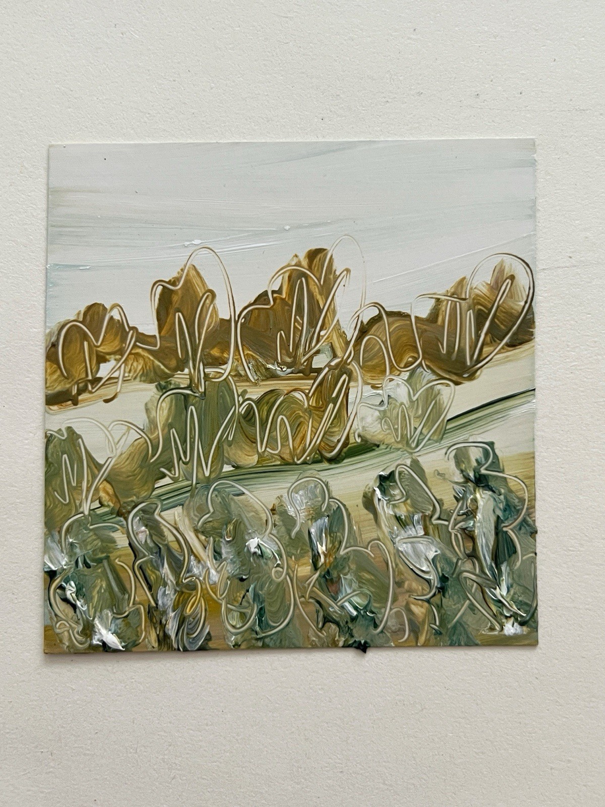 English Countryside Landscape Triptych Cotswolds Village Meadow Cottage Painting