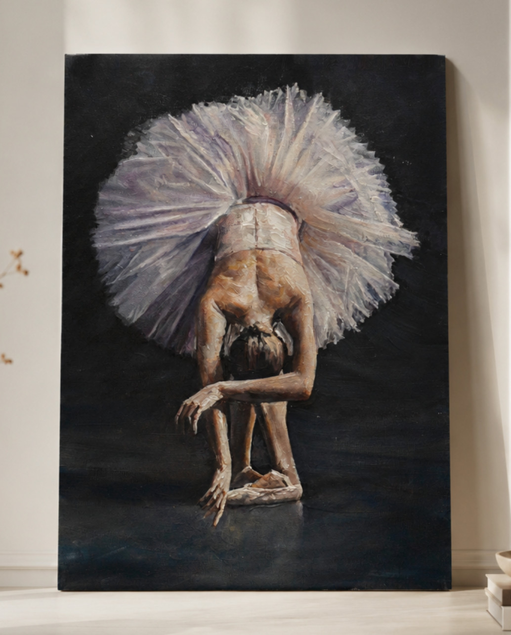 JHAK | Original Realism Ballerina Ballet Dancer Oil Painting | Signed OOAK 12×16