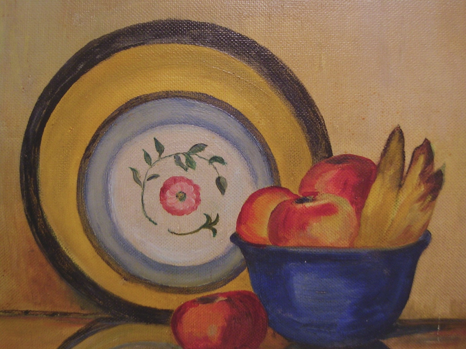 Original 1930s Still Life Oil Painting Art Deco Signed