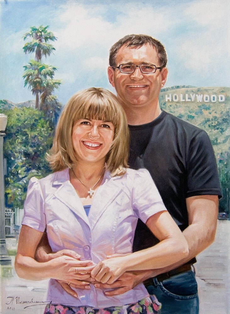 Family Painting Custom Oil Portrait Painting from Photo 100% handpainted oil art