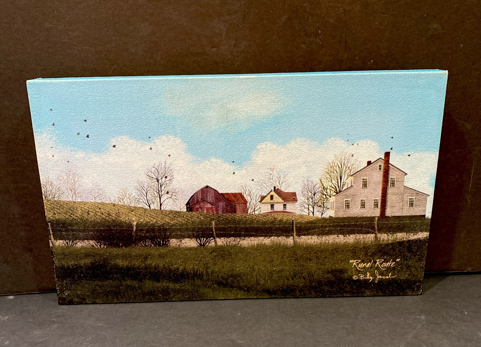 “Rural Route” By Billy Jacob’s Wall Mount Small Art Picture On Canvas Farm House