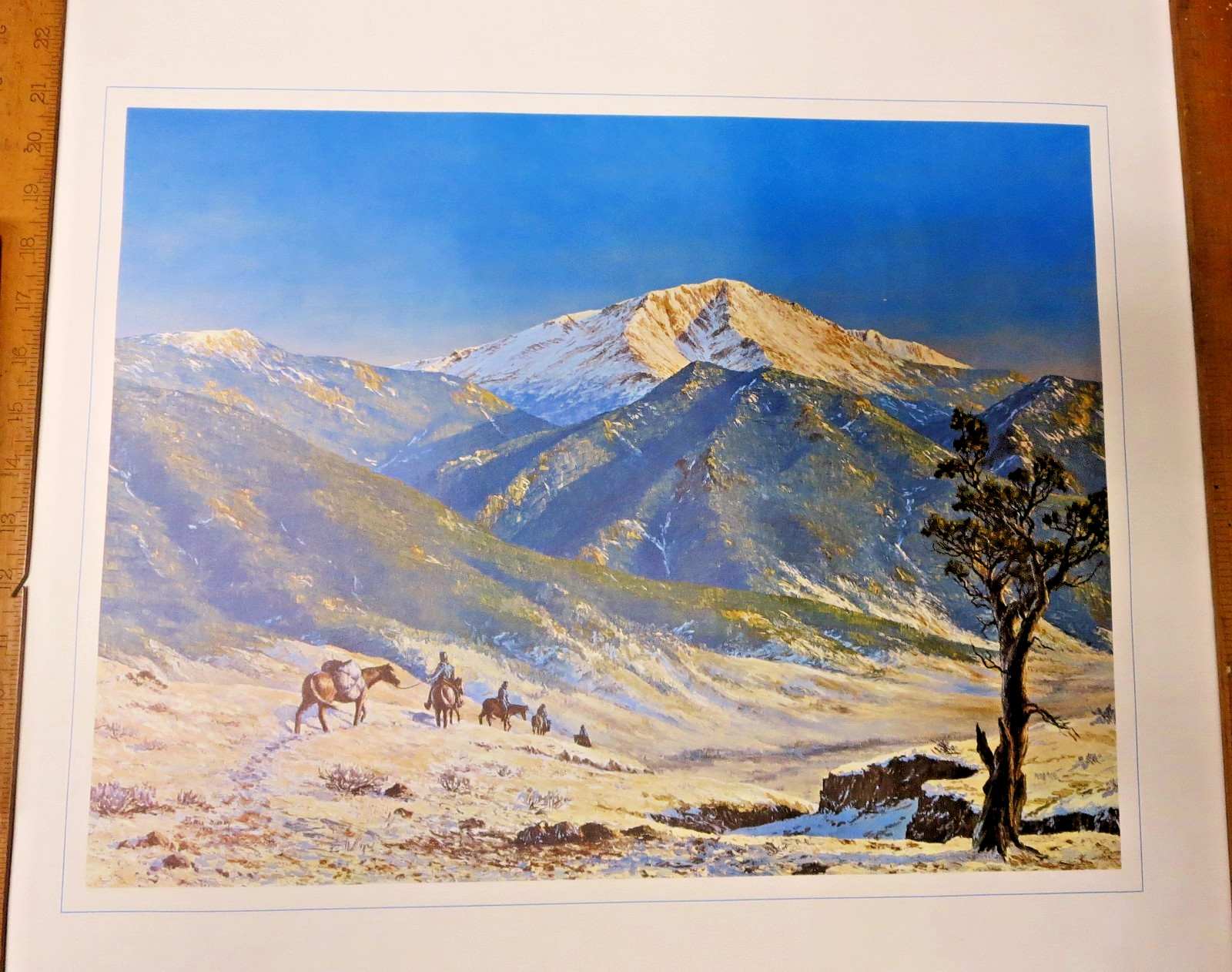 ART PRINT James Disney Painting PIKES PEAK Scouting Party Western Mountain Scene