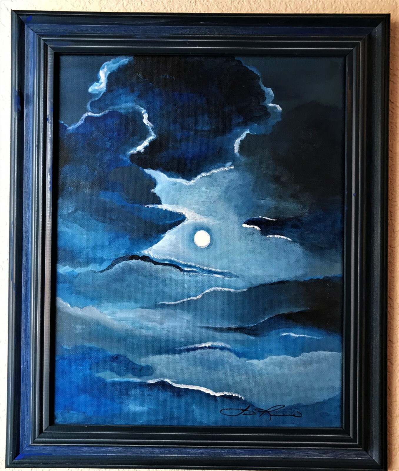 Blue moon Painting By Lois F Rivera