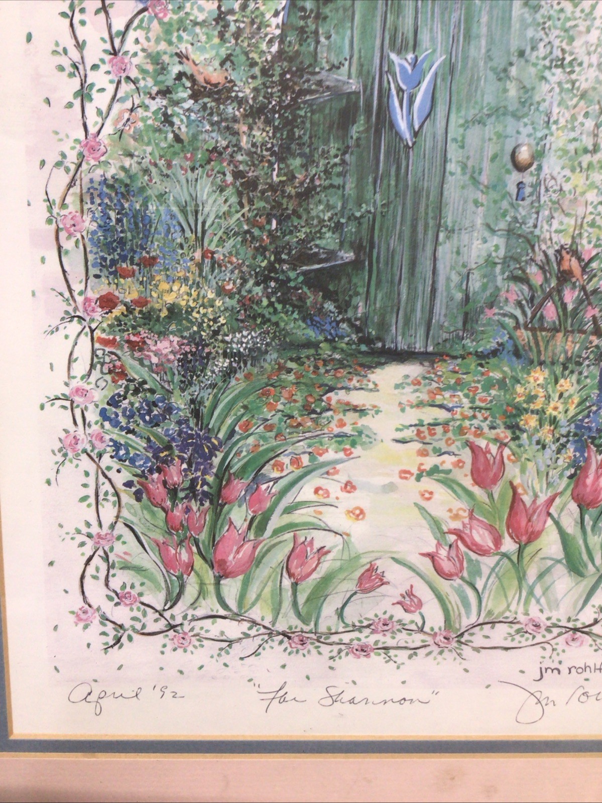 Original Enter The Secret Garden Watercolor Signed 1991