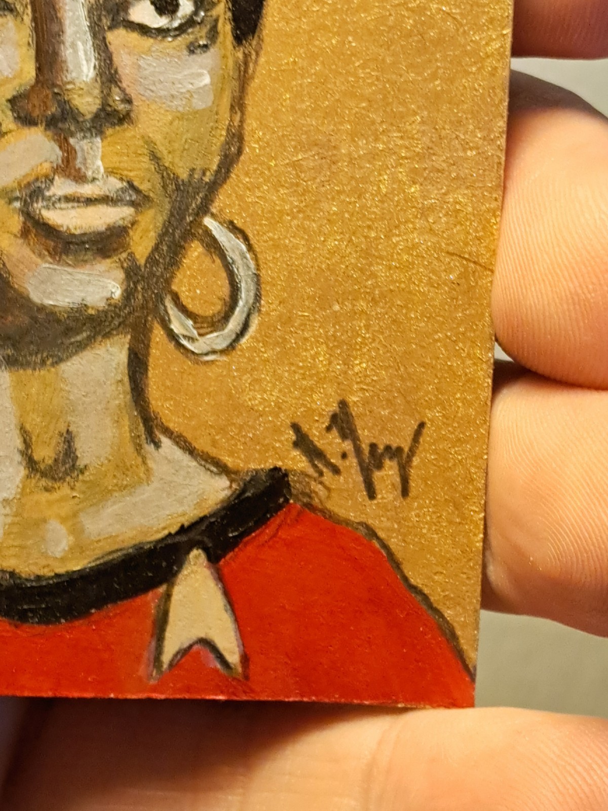 aceo original art card acrylic ink «Lt. Uhura, Star Trek» (ooak) Limit 1/1