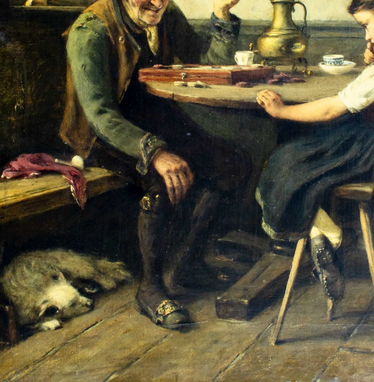 Hermann Plathner (German,1831-1902) oil painting antique 149293