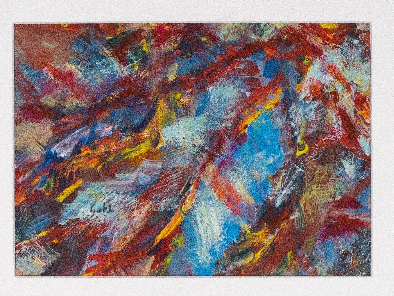 ESTHER YUCHT, ISRAEL 1970, Expressionism, ABSTRACT Landscape, GOUACHE