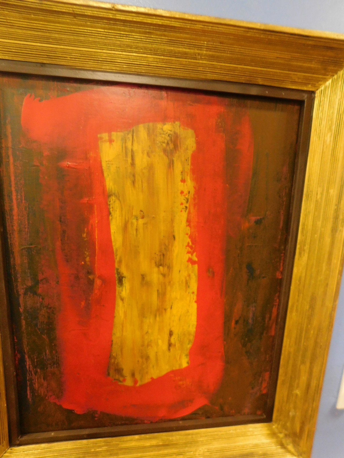 VTG Modern Cubist Abstract Expressionist Painting Scott Anderberg 24 x 18 «