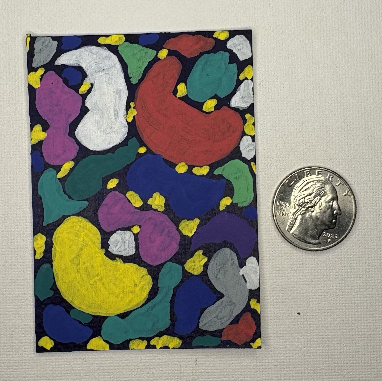 Small Abstract Multicolor Painting – Unframed Single Piece, Abstract Theme