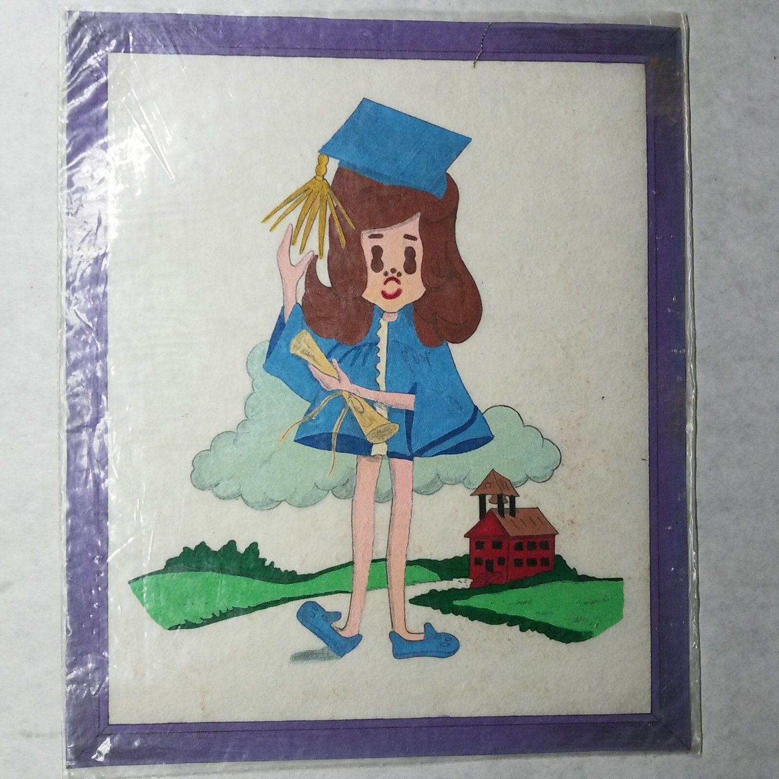 Girl Graduation Art Painting 10×12 Inches