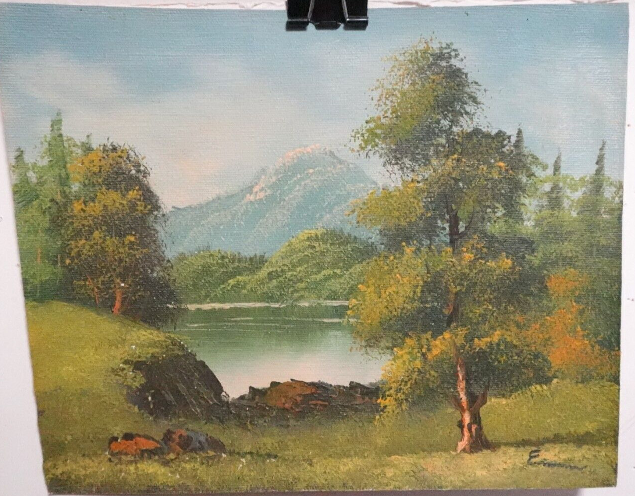 EMMERAL SMALL OIL ON CANVAS LANDSCPAE PAINTING UNFRAMED
