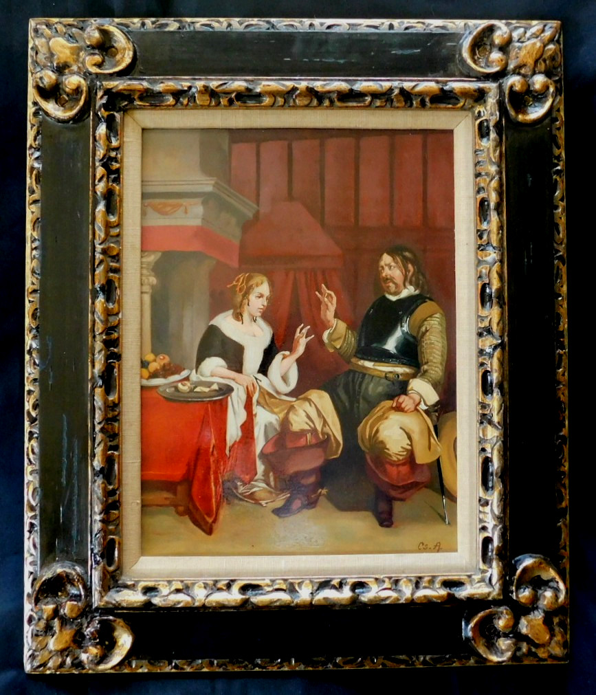 FINE ANTIQUE SIGNED ORIGINAL OIL PAINTING