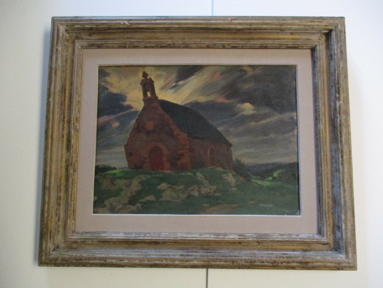 ANTIQUE PAINTING JULES RAUSCHERT WPA AMERICAN MASTER IMPRESSIONIST INDUSTRIAL