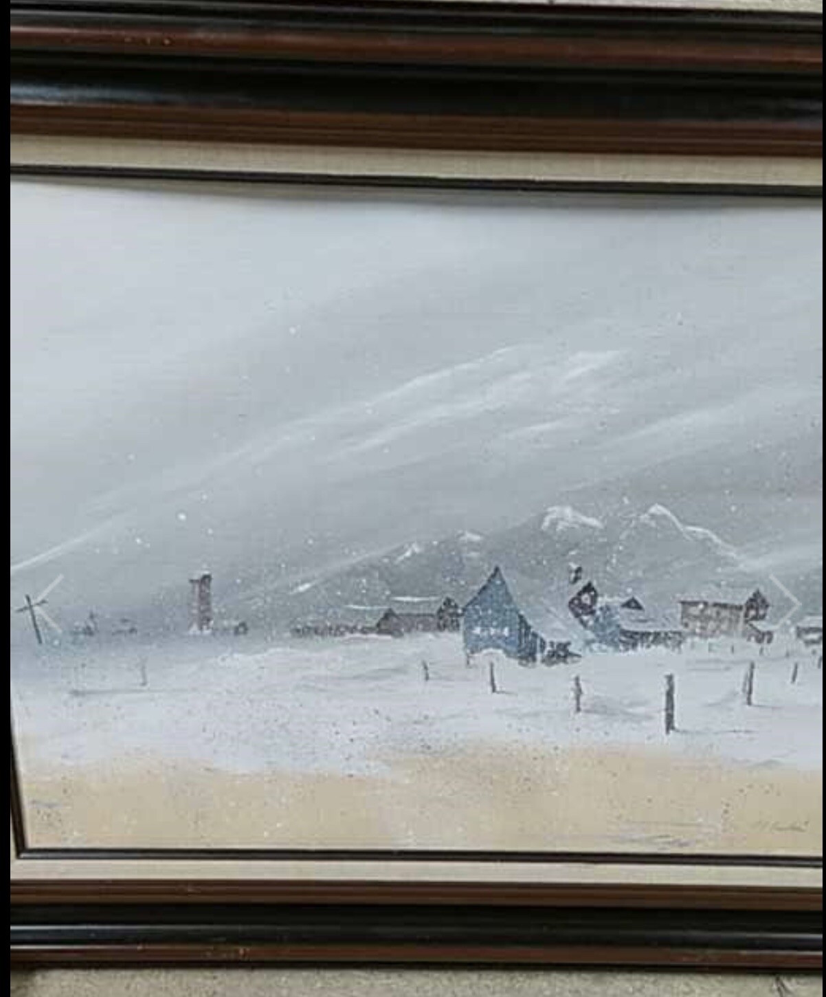 C.C. FAUBION American, 20th Century Gray Skies (Colorado Peace) Acrylic Painting