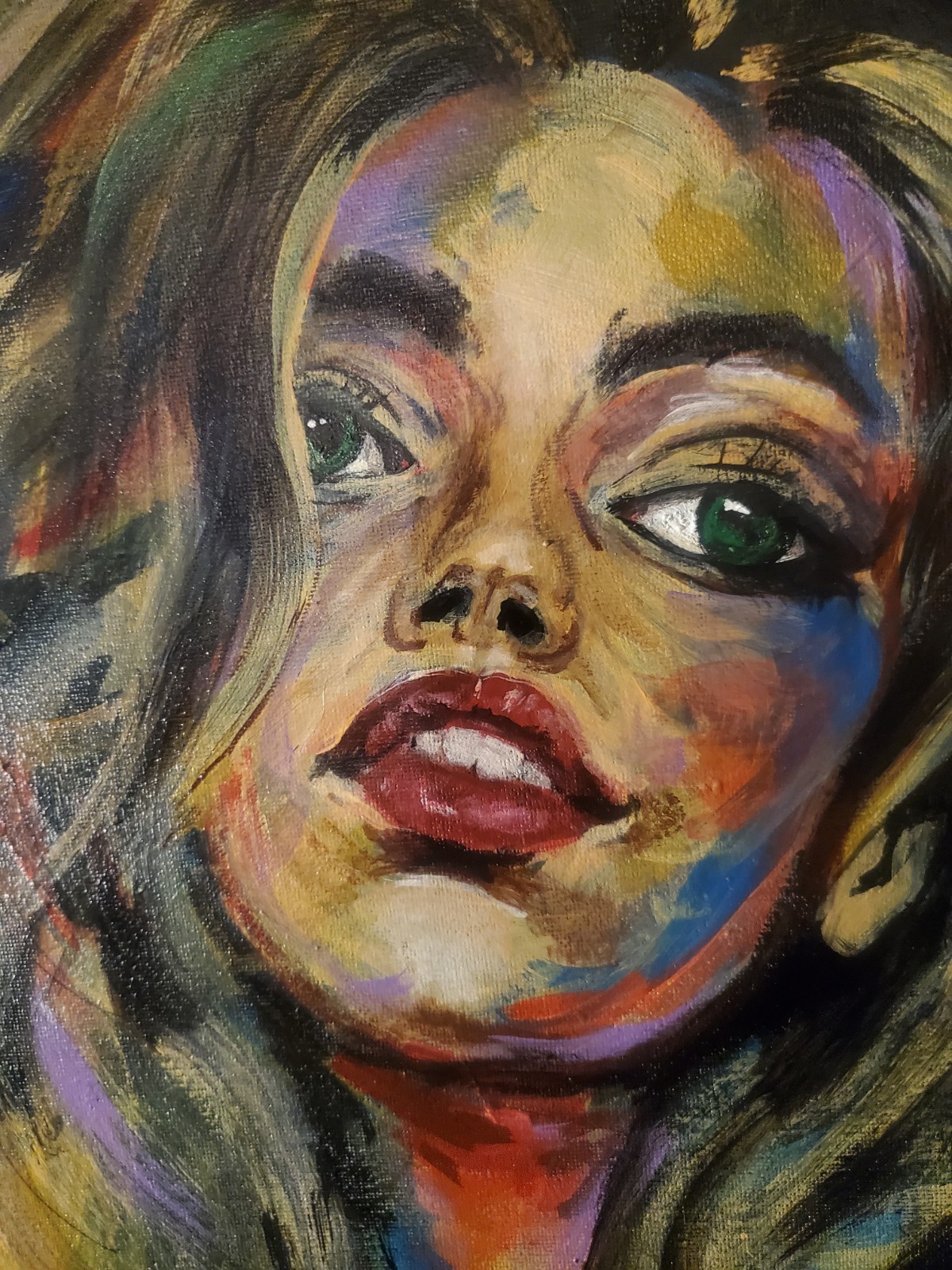 “Painted Soul” – Original Acrylic Portrait on 16×20 Canvas