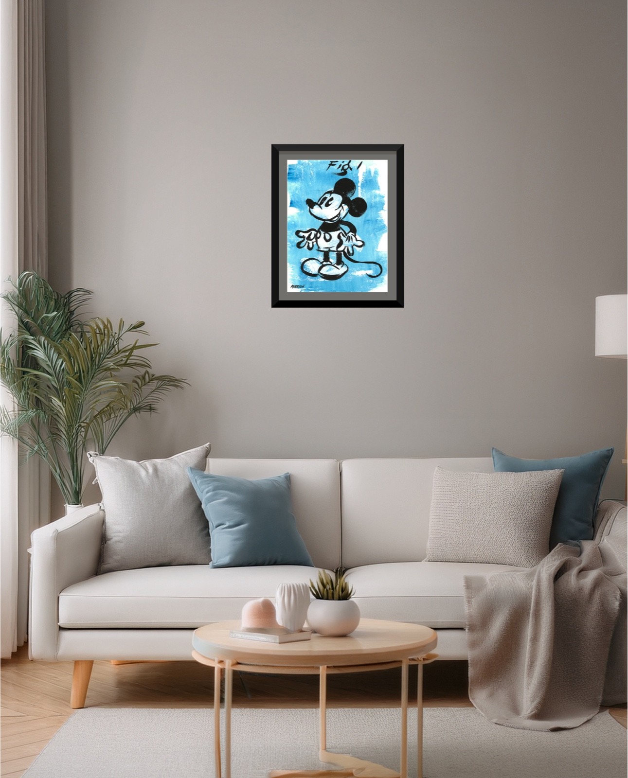 Atherton 9×12 Original Pop Art Original Mouse Painting «Fig. 1 Mickey 2» signed