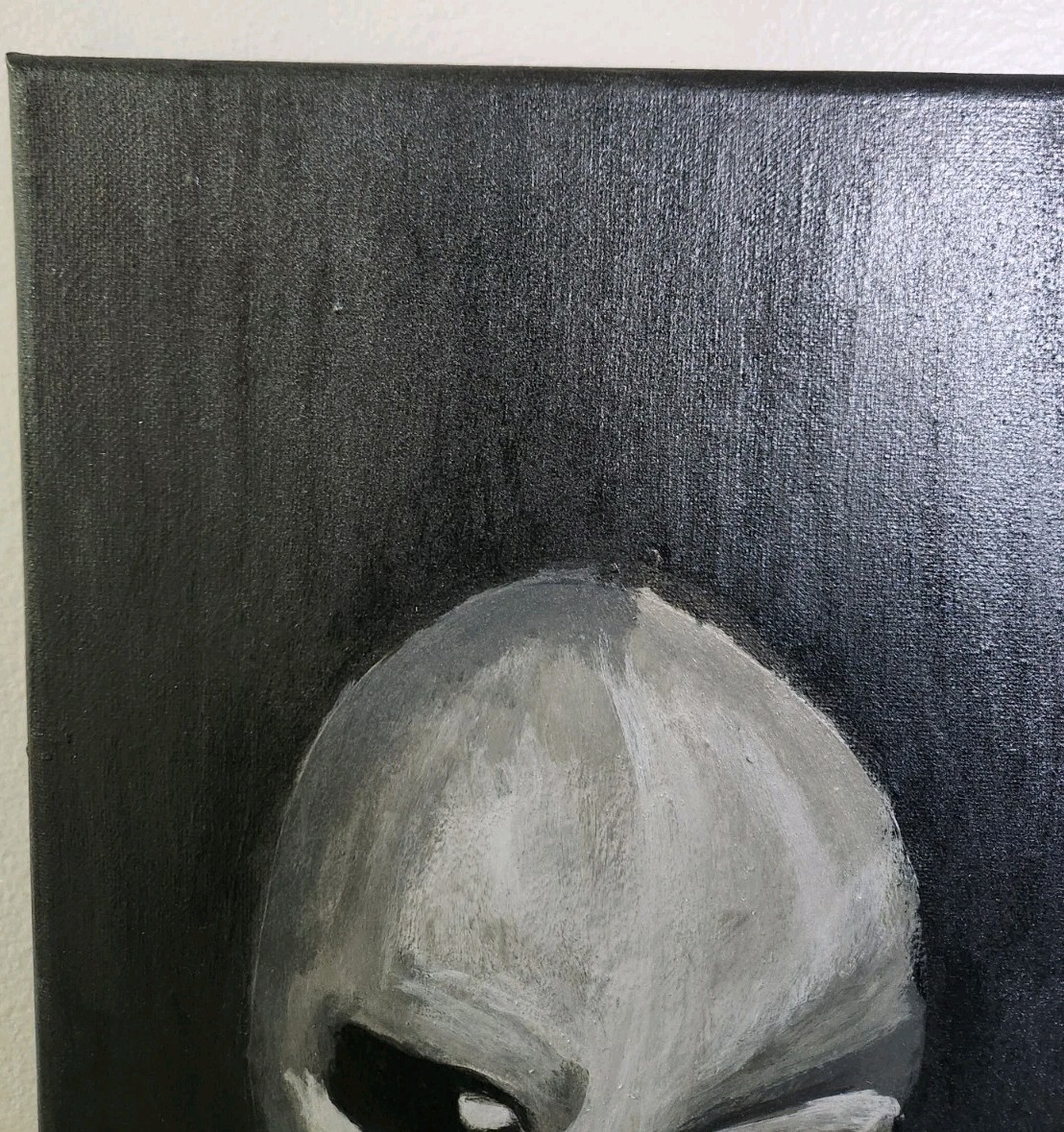 Original Alien Painting 11×14 Canvas Alien Unframed Sci-Fi Expressionist Art