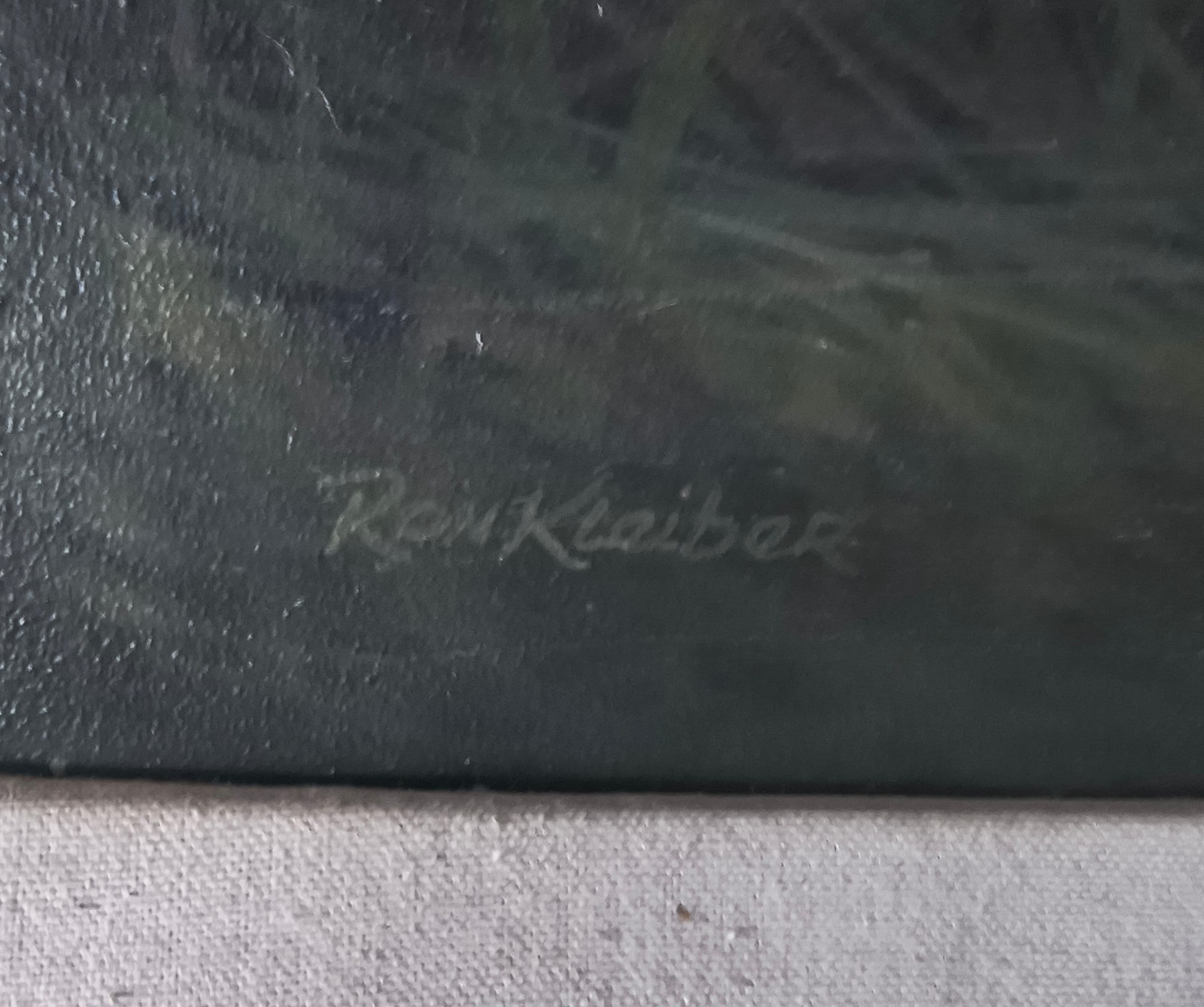 RON KLEIBER RESTING TIME Signed Acrylic Oil Painting, Hunting Dogs & Pheasants