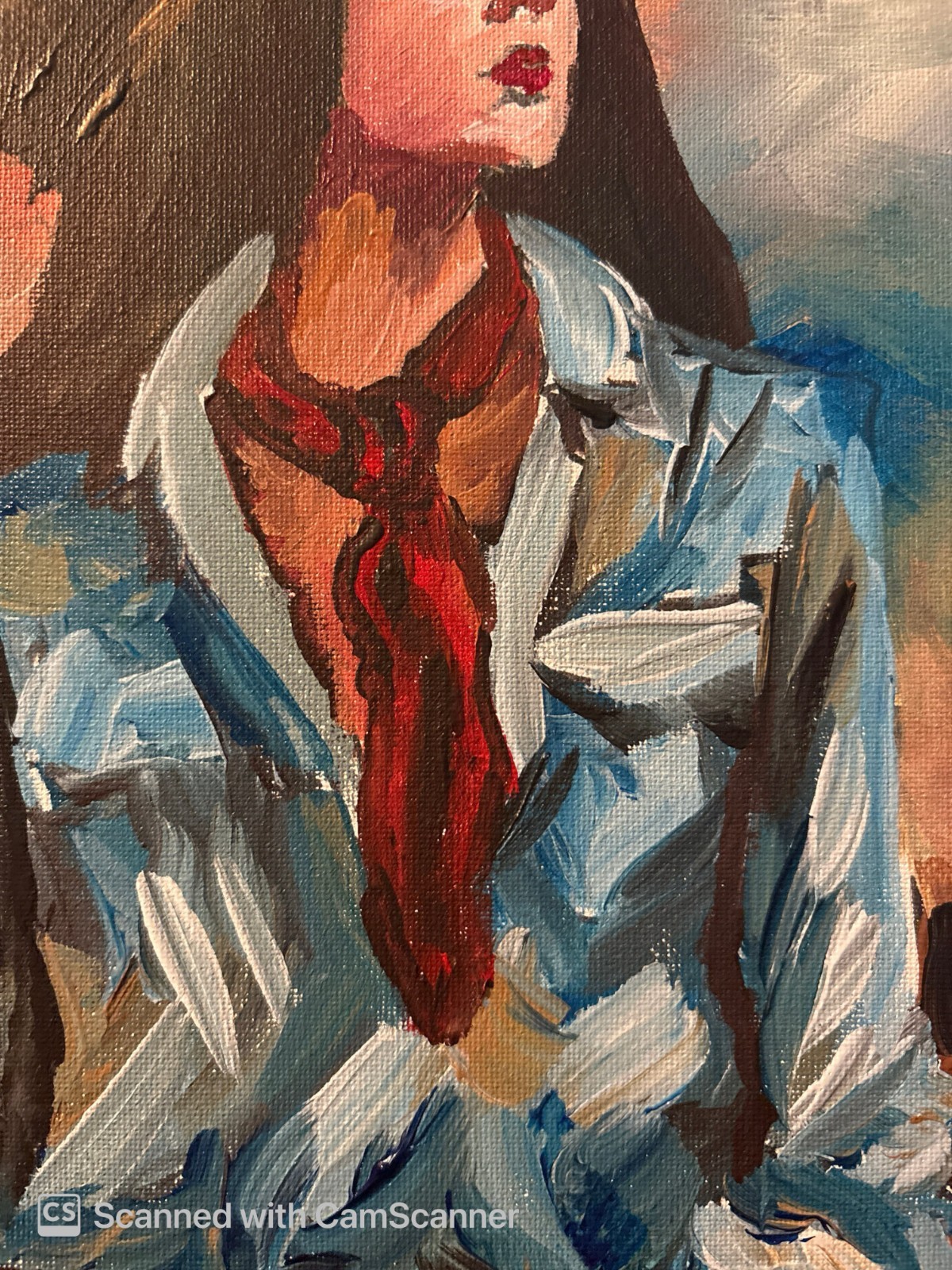 Cowgirl Painting Western Portrait Original Acrylic Painting 11×14 Signed Canvas