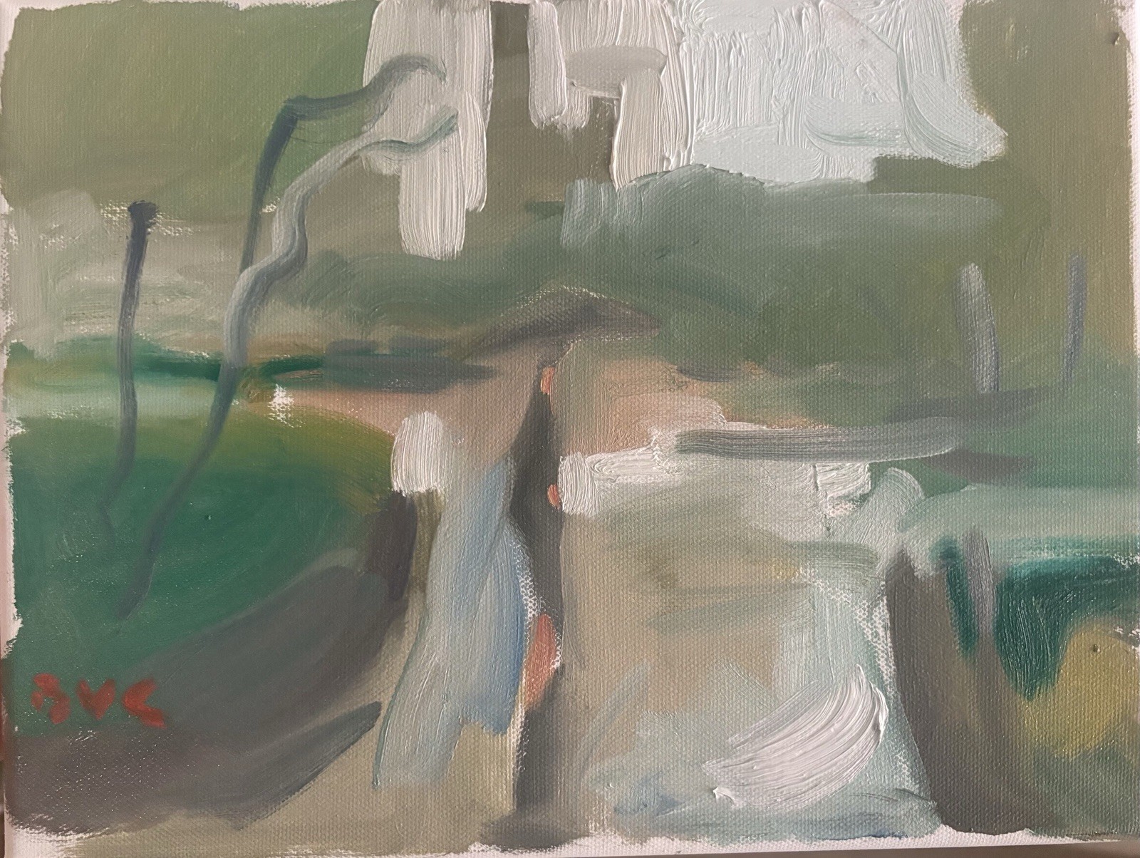 9”x12” New York City Rainy Park Oil Painting On Canvas Small Original Signed Art