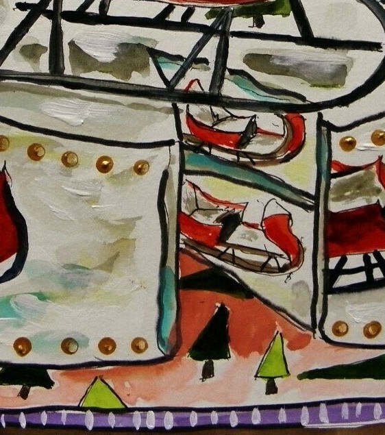 Original Bakery Sketch Cake Food Watercolor Impressionism
